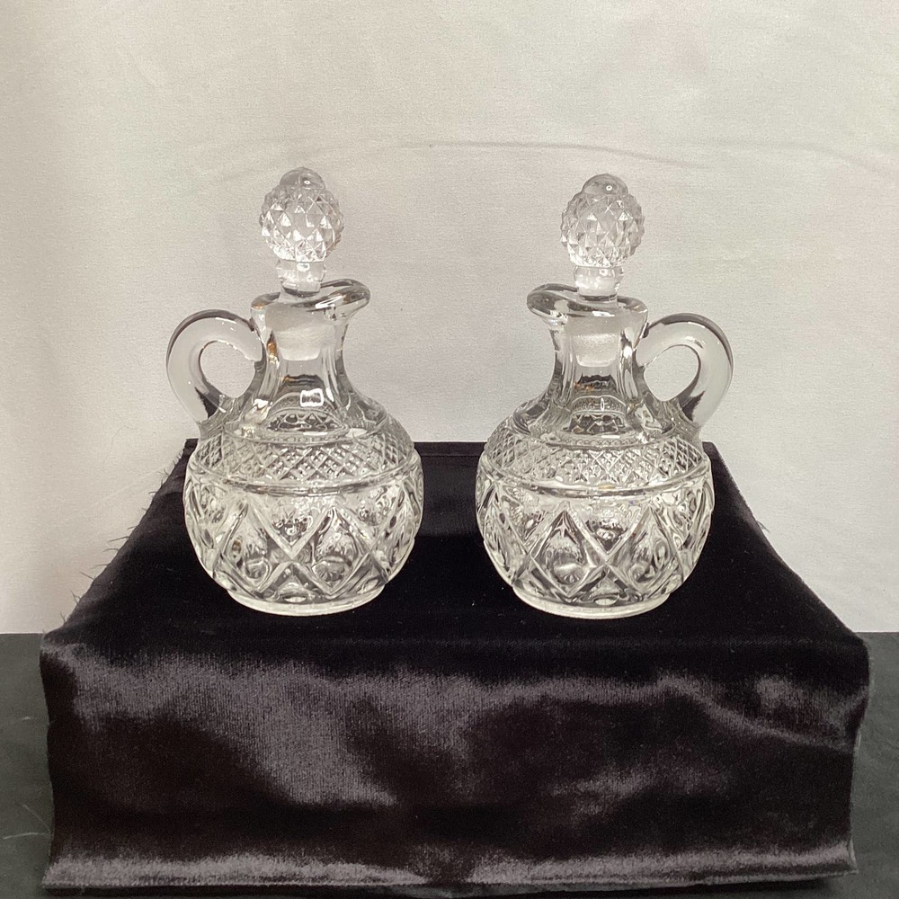 Depression Glass Indian Colony Parklane Cruet Oil & vinegar